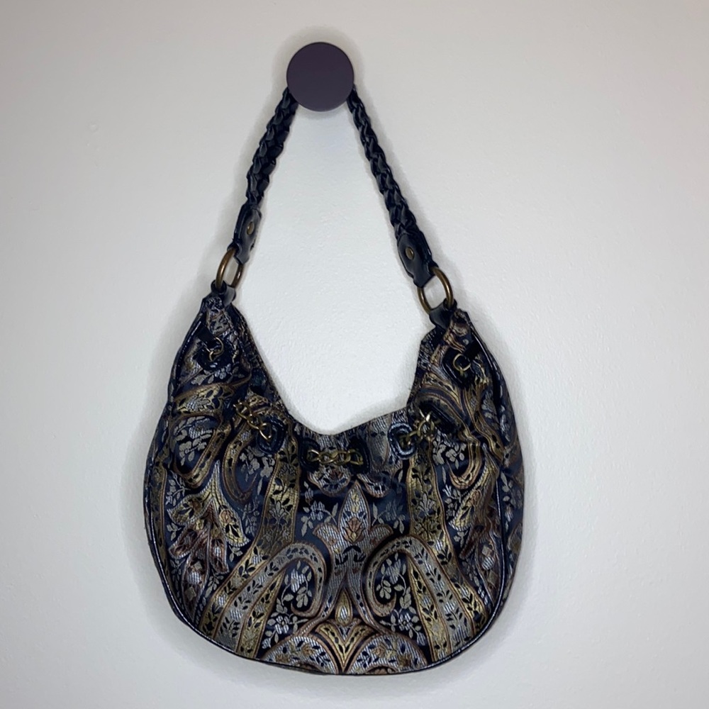 TALBOTS BROCADE HOBO PURSE
